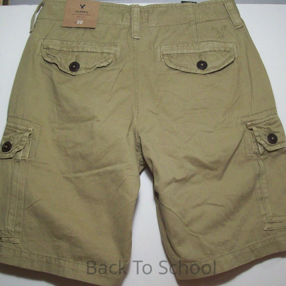 AE American Eagle Men KHAKI Classic Cargo Shorts - Picture 4 of 4
